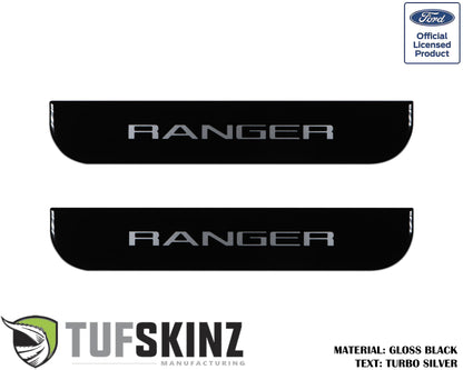 Door Sill Protection Overlays (Domed) 2019-2023 Ford Ranger by Tufskinz.com