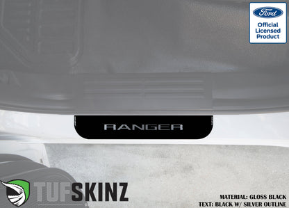 Door Sill Protection Overlays (Domed) 2019-2023 Ford Ranger by Tufskinz.com