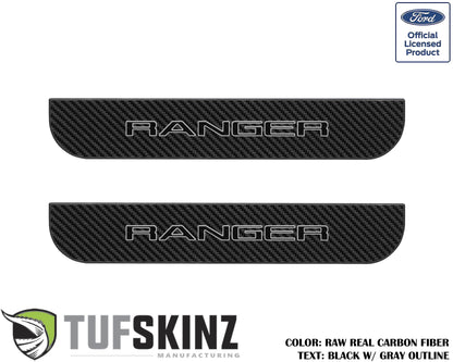 Door Sill Protection Overlays (Domed) 2019-2023 Ford Ranger by Tufskinz.com