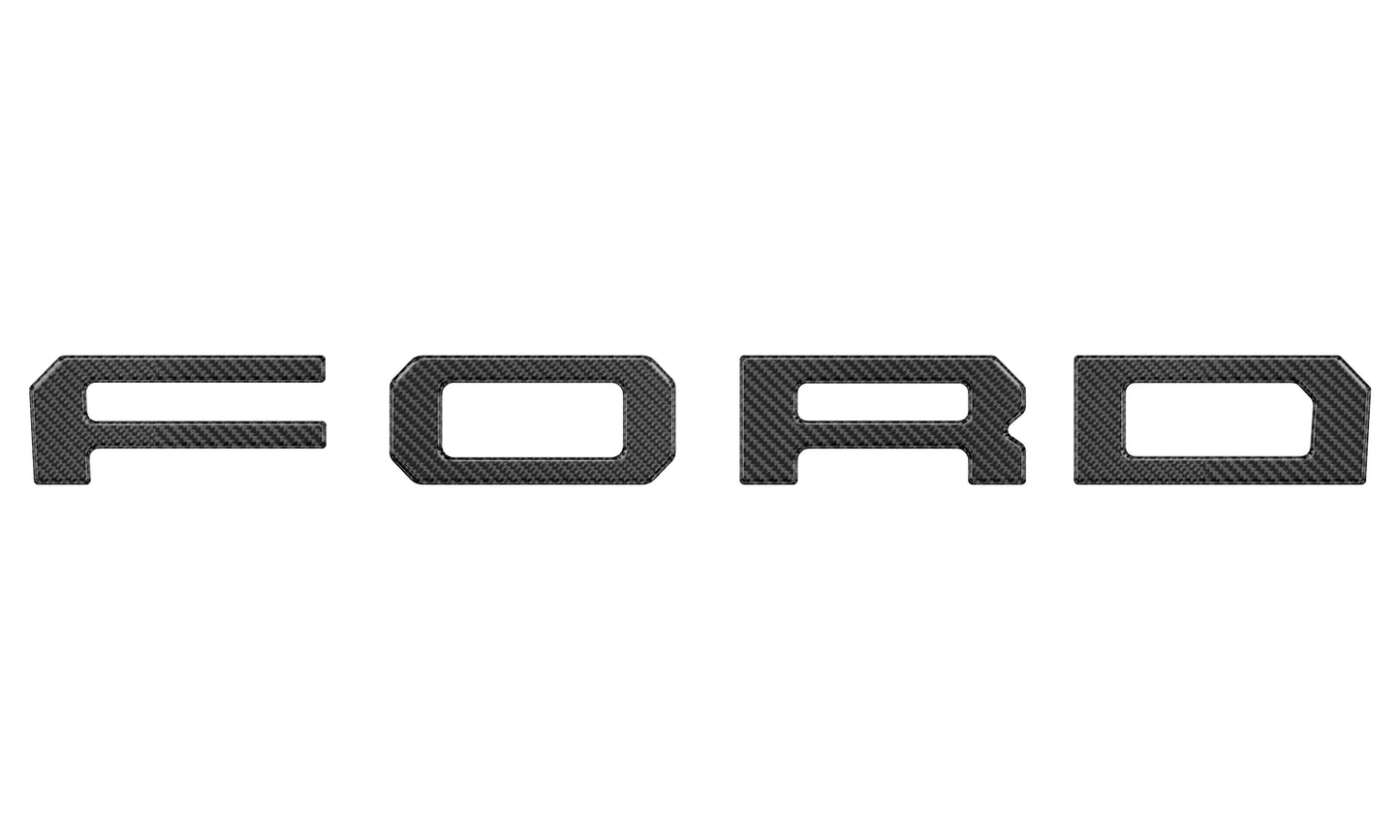 Grille Letter Overlays Fits 2019-2023 Ford Ranger by Tufskinz.com