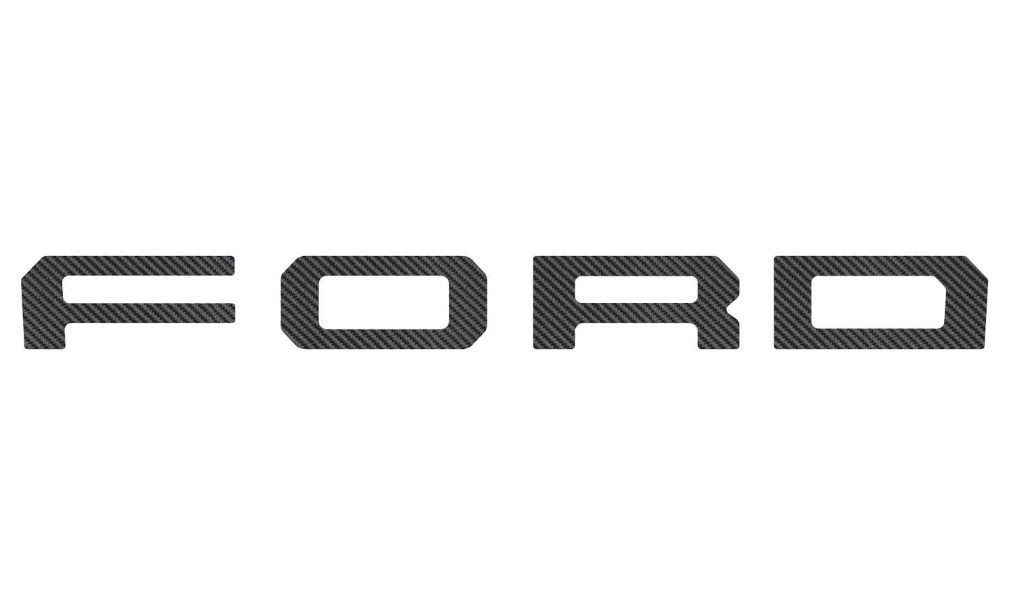 Grille Letter Overlays Fits 2019-2023 Ford Ranger by Tufskinz.com