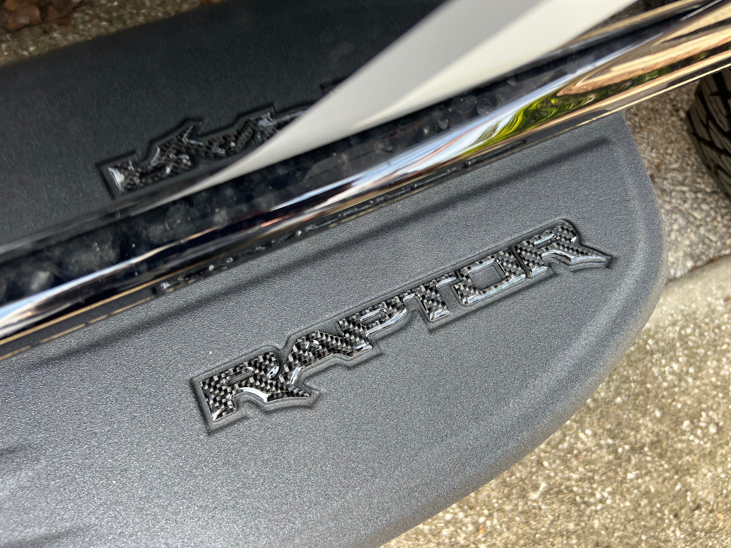 Raptor Running Board Emblem Overlays Fits 2024-2026 Ford Ranger Raptor by Tufskinz.com