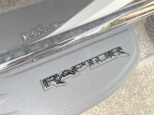 Raptor Running Board Emblem Overlays Fits 2024-2026 Ford Ranger Raptor by Tufskinz.com