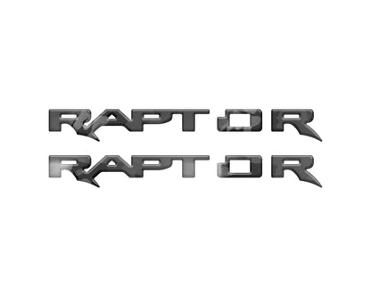 Raptor Running Board Emblem Overlays Fits 2024-2026 Ford Ranger Raptor by Tufskinz.com