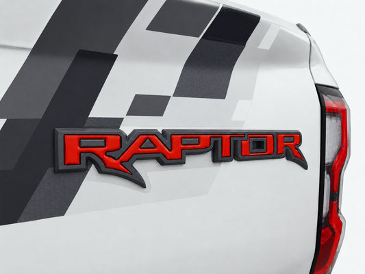 Raptor Tailgate Emblem Inserts Fits 2024-2026 Ford Ranger by Tufskinz.com