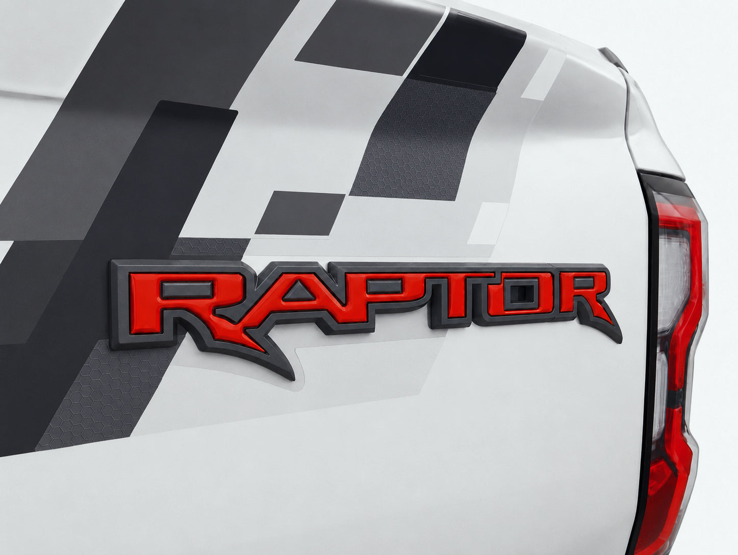 Raptor Tailgate Emblem Inserts Fits 2024-2026 Ford Ranger by Tufskinz.com