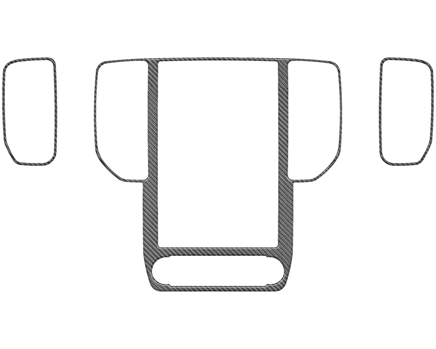 Display Screen/A.C. Vent Accent Trim Fits 2024-2026 Ford Ranger by Tufskinz.com