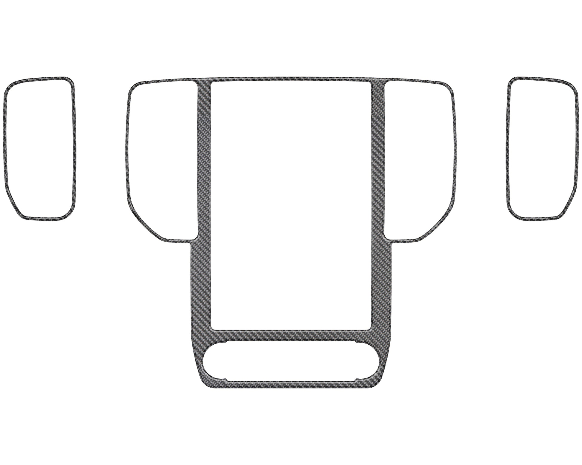Display Screen/A.C. Vent Accent Trim Fits 2024-2026 Ford Ranger by Tufskinz.com