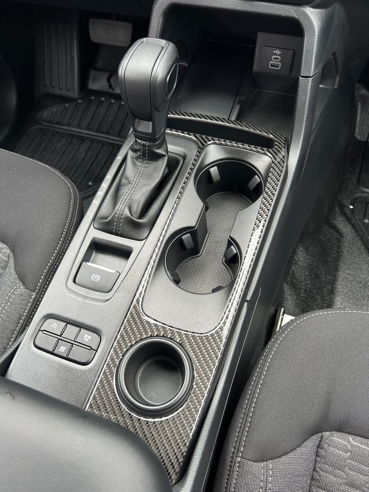 Center Console Accent Trim Fits 2024-2026 Ford Ranger by Tufskinz.com