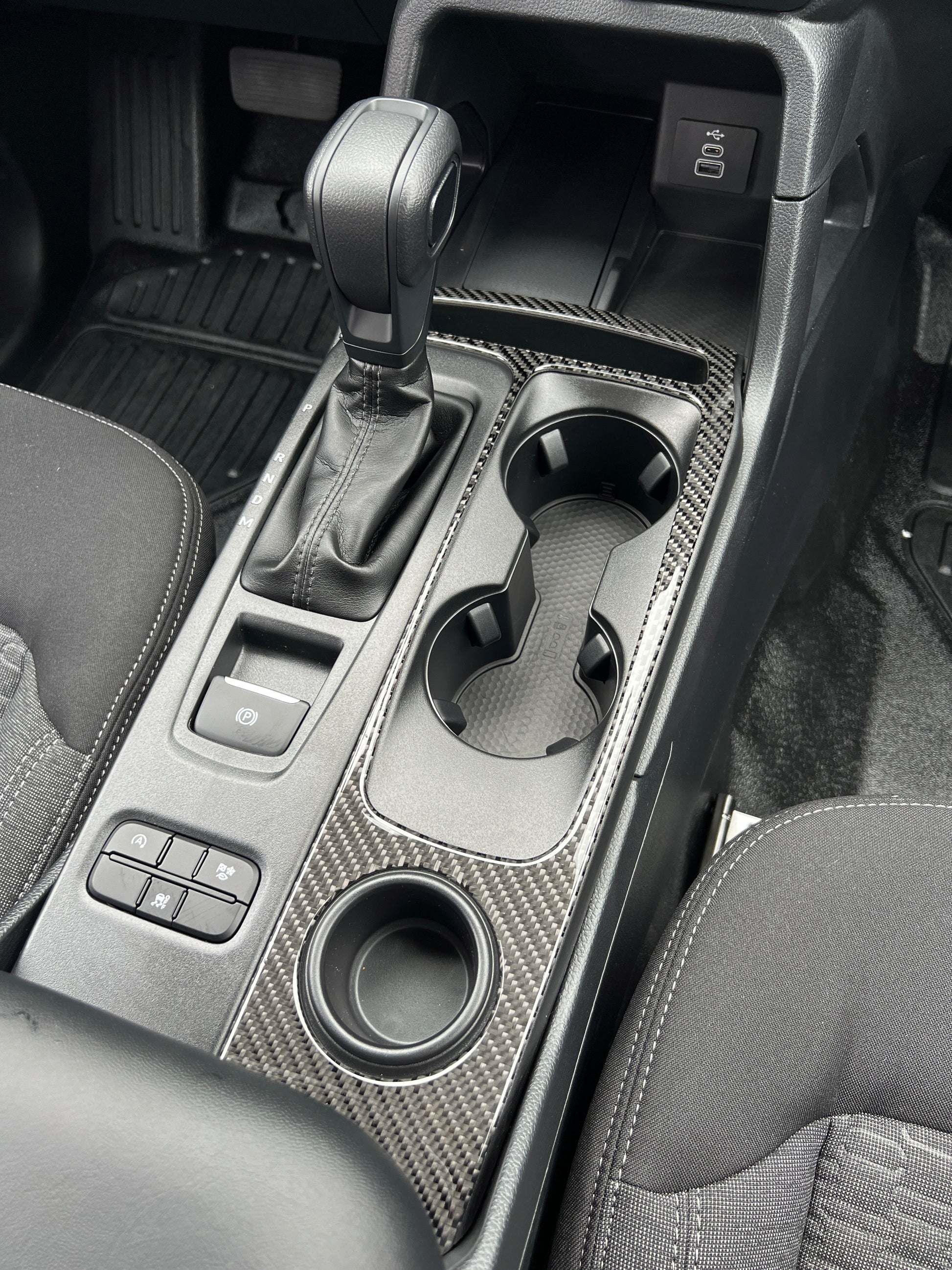 Center Console Accent Trim Fits 2024-2026 Ford Ranger by Tufskinz.com