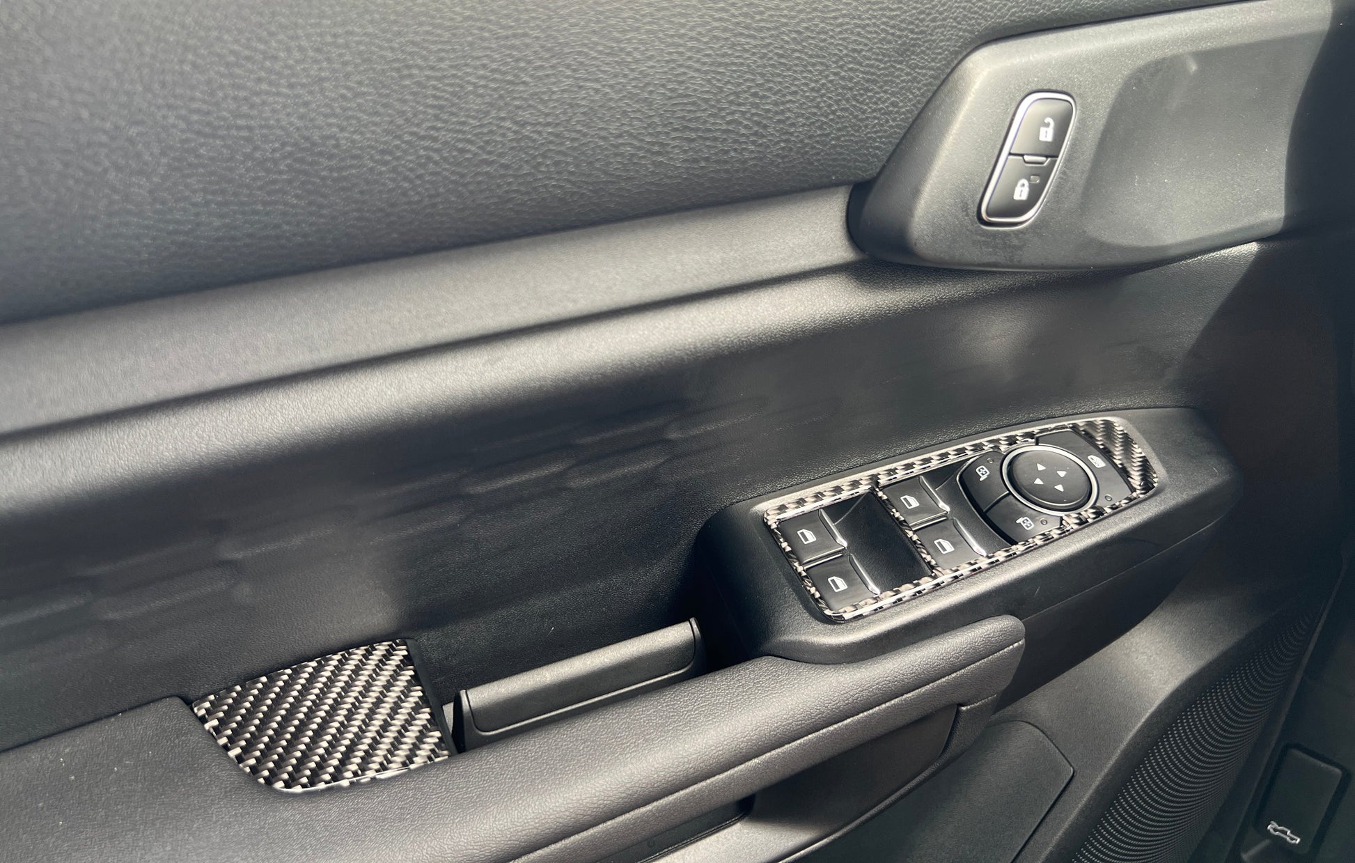 Door Switch Accent Trim Fits 2024-2026 Ford Ranger by Tufskinz.com