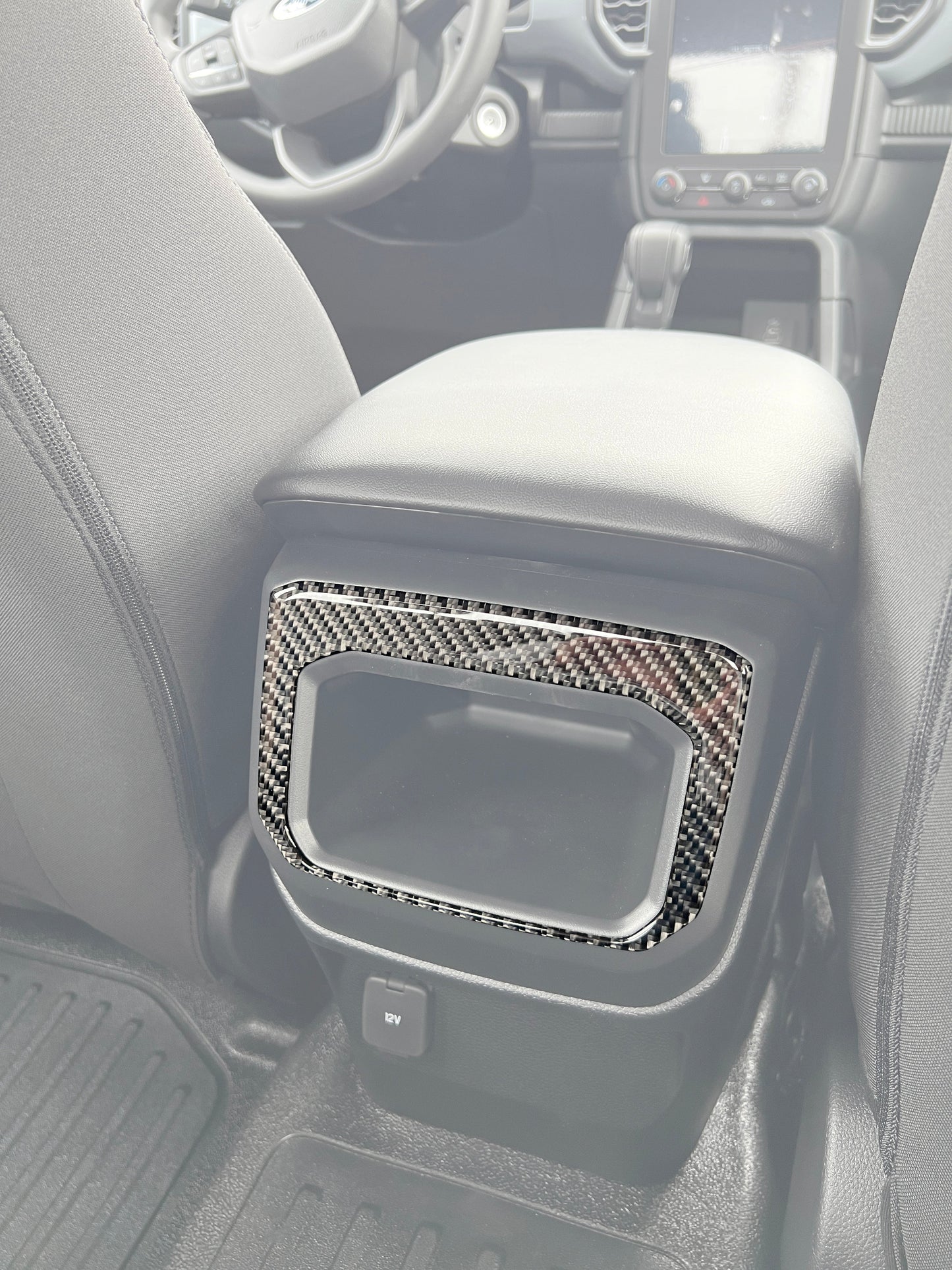 Rear Center Console Accent Trim Fits 2024-2026 Ford Ranger by Tufskinz.com