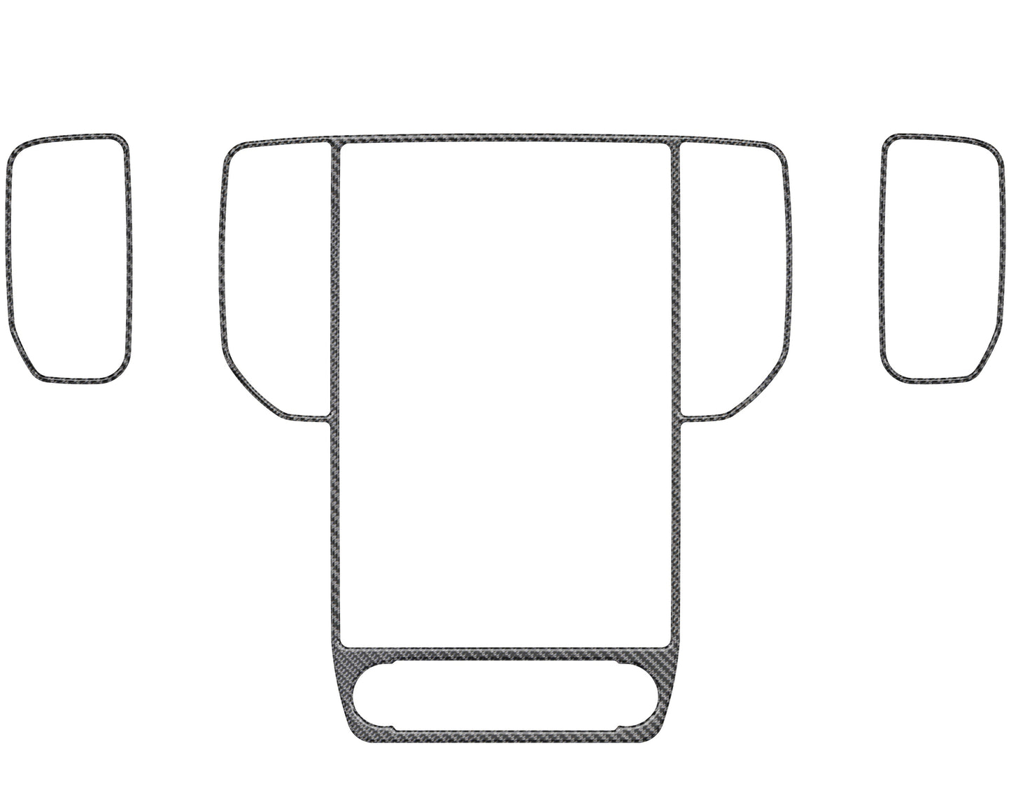 Display Screen/A.C. Vent Accent Trim Fits 2024-2026 Ford Ranger by Tufskinz.com