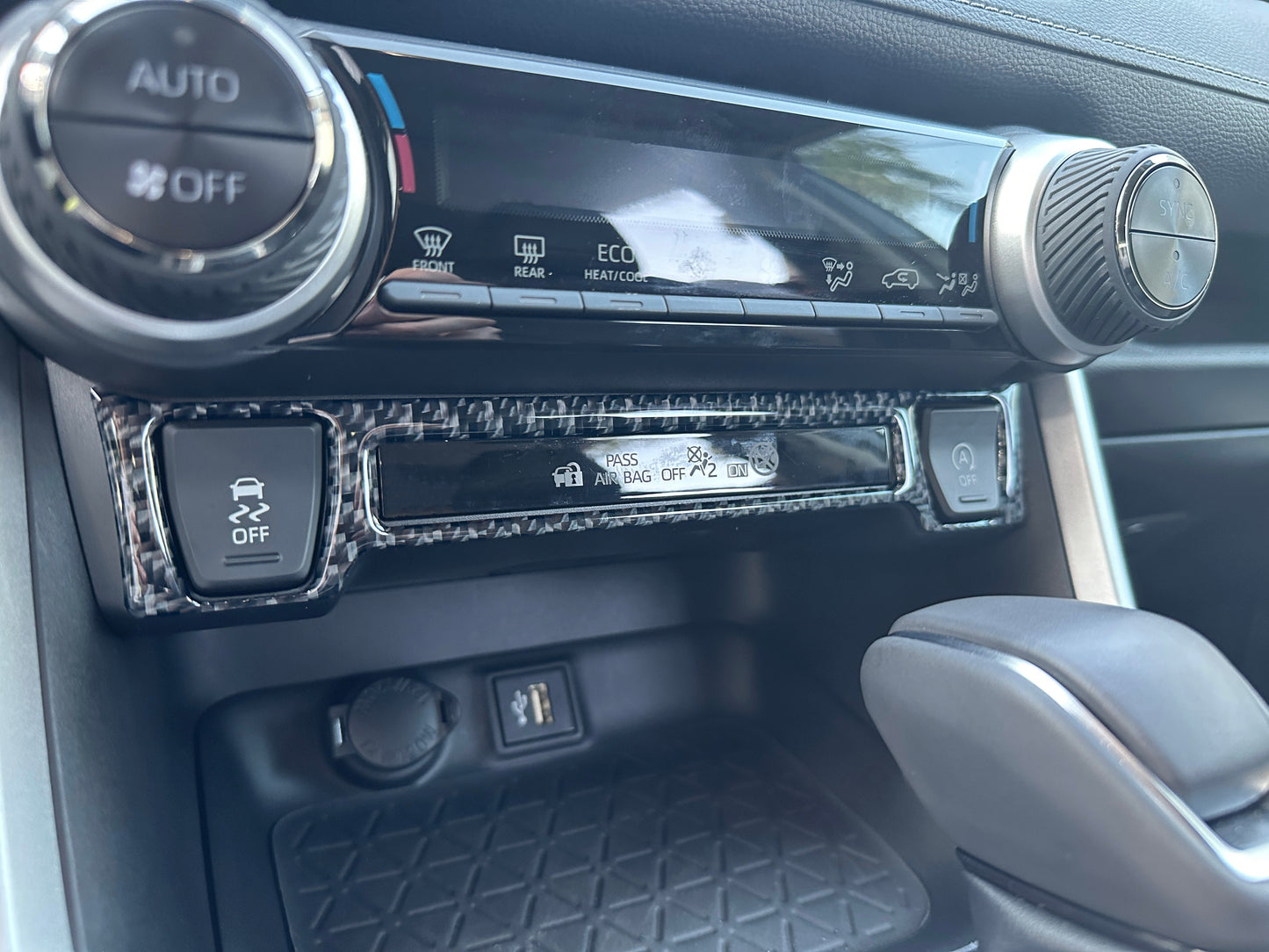 Lower Dash Accent Trim Fits 2019-2025 Toyota Rav4 by Tufskinz.com