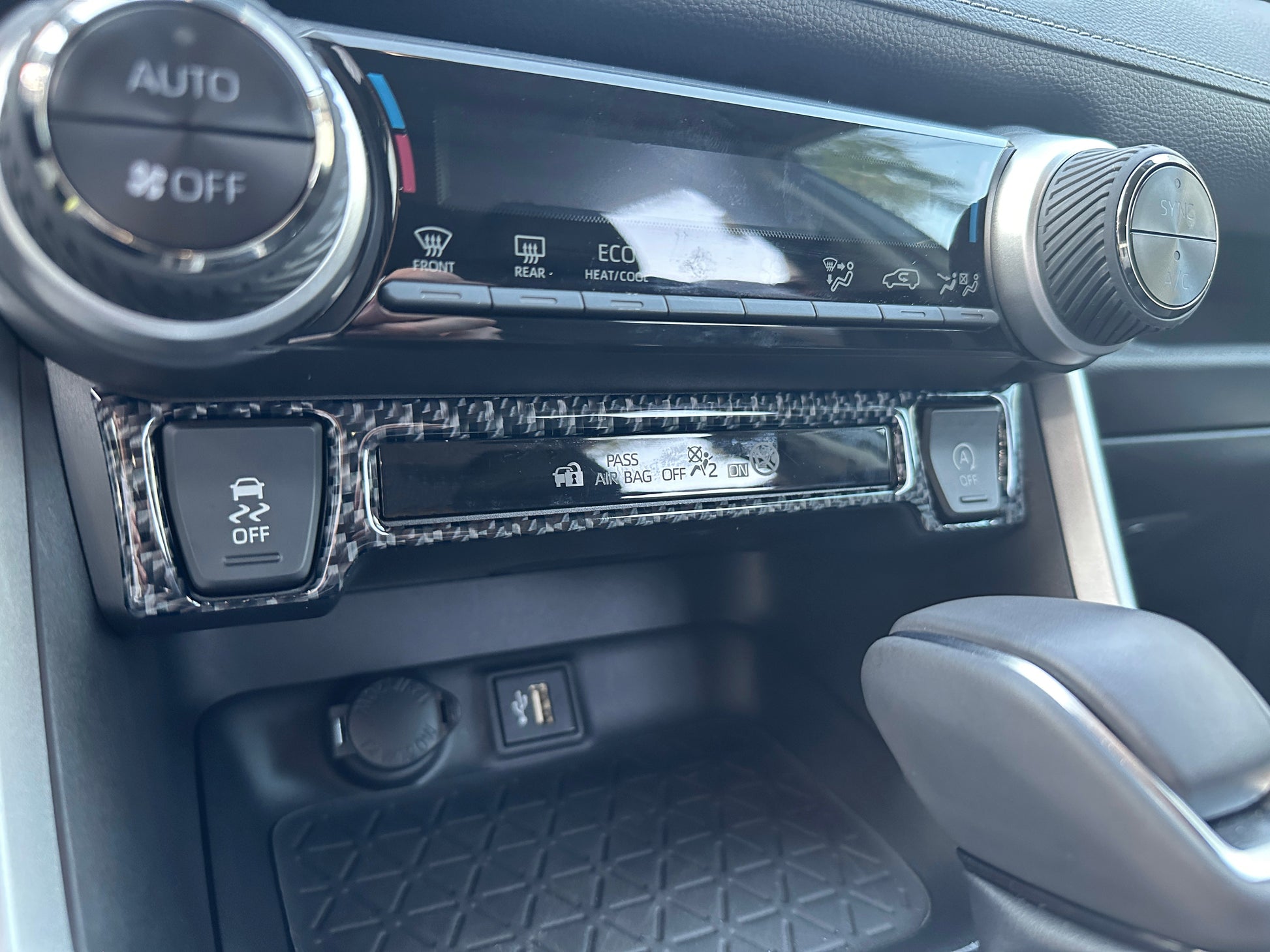 Lower Dash Accent Trim Fits 2019-2025 Toyota Rav4 by Tufskinz.com