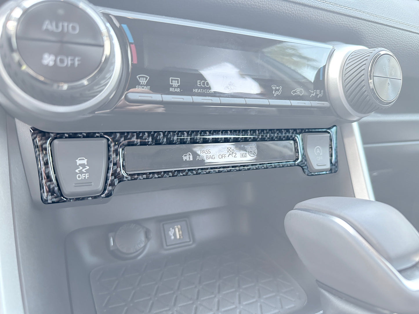 Lower Dash Accent Trim Fits 2019-2025 Toyota Rav4 by Tufskinz.com