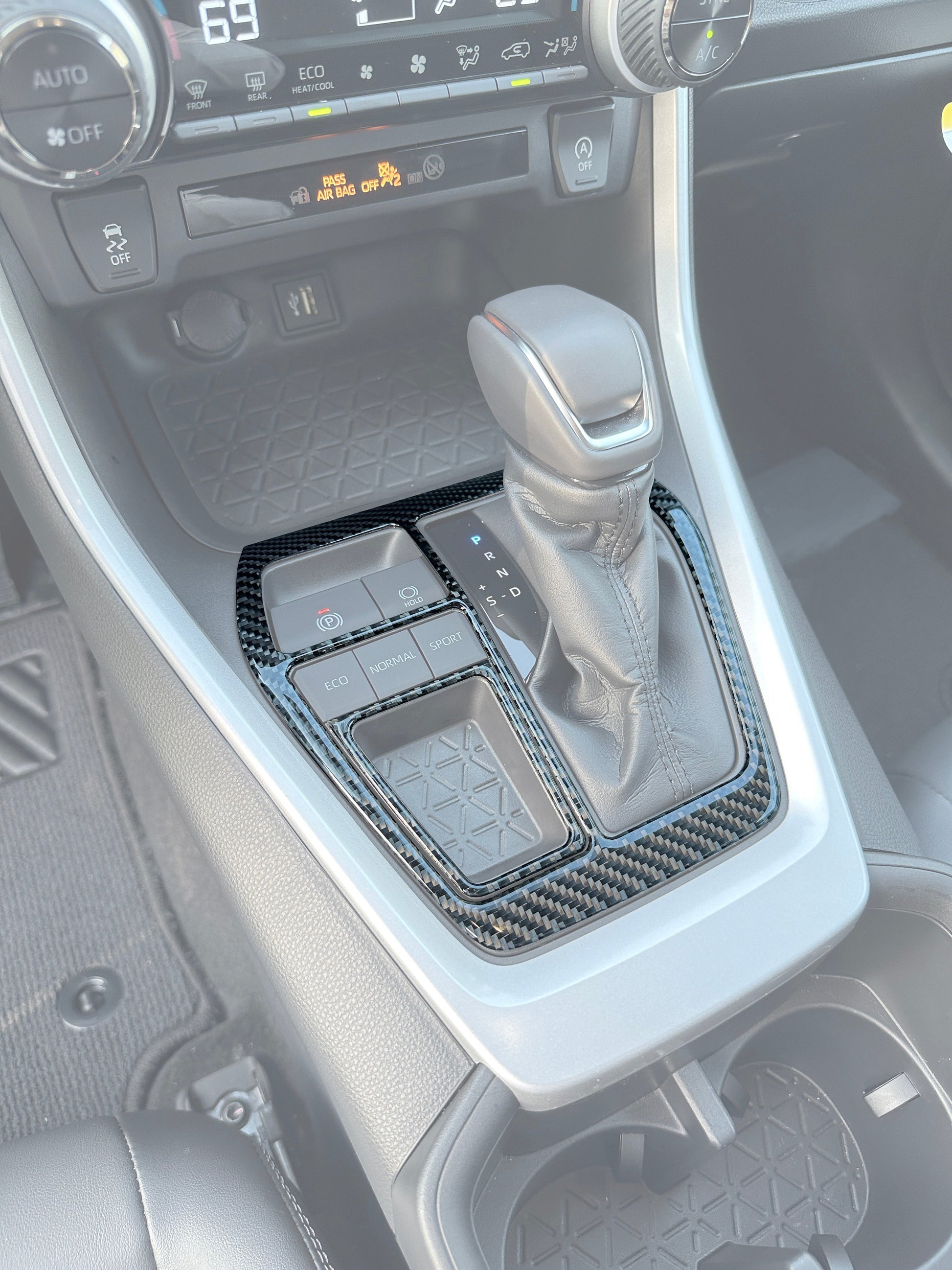 Center Console Accent Trim Fits 2019-2025 Toyota Rav4 by Tufskinz.com
