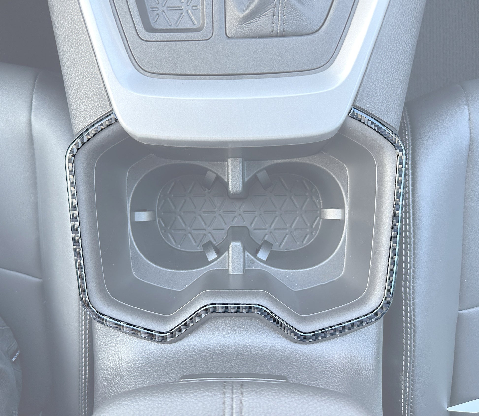 Center Cupholder Accent Trim Fits 2019-2025 Toyota Rav4 by Tufskinz.com