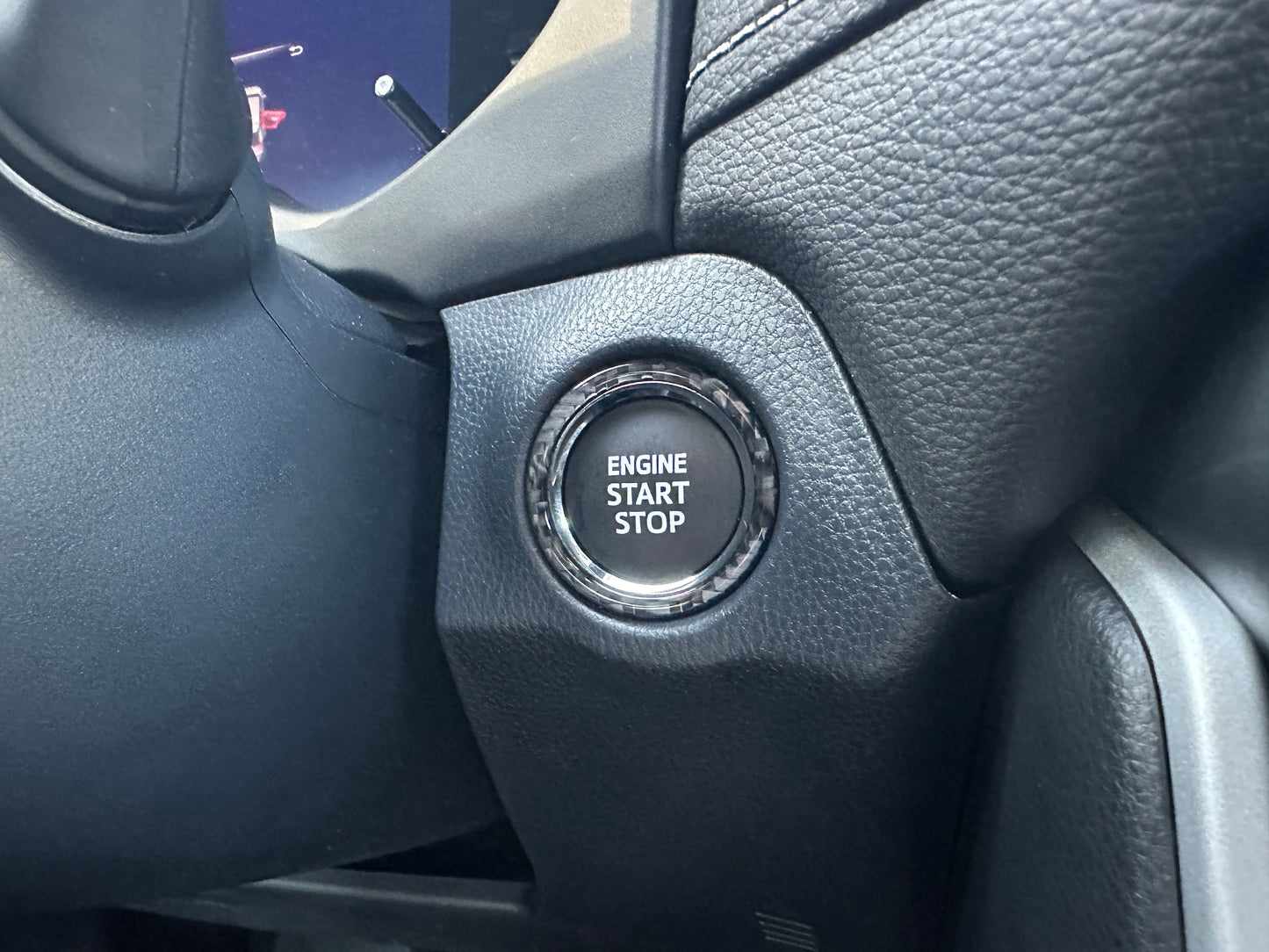 Start Button Accent Trim Fits 2019-2025 Toyota Rav4 by Tufskinz.com
