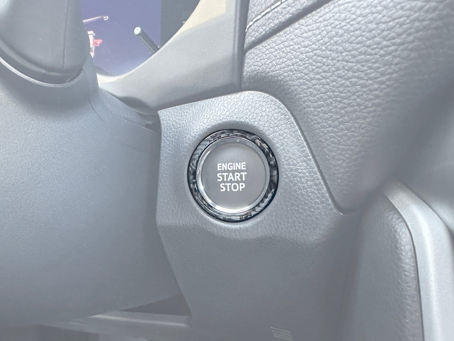 Start Button Accent Trim Fits 2019-2025 Toyota Rav4 by Tufskinz.com