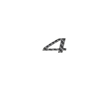 Rear Emblem "4" Letter Inserts Fits 2019-2025 Toyota Rav4 by Tufskinz.com