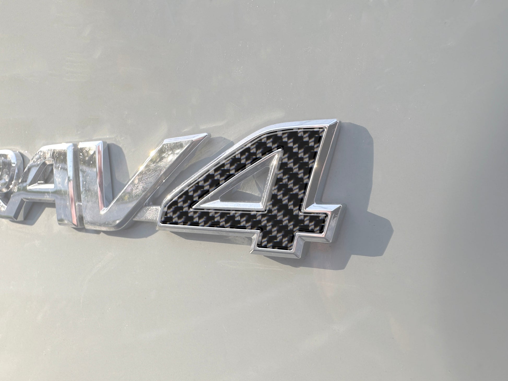 Rear Emblem "4" Letter Inserts Fits 2019-2025 Toyota Rav4 by Tufskinz.com