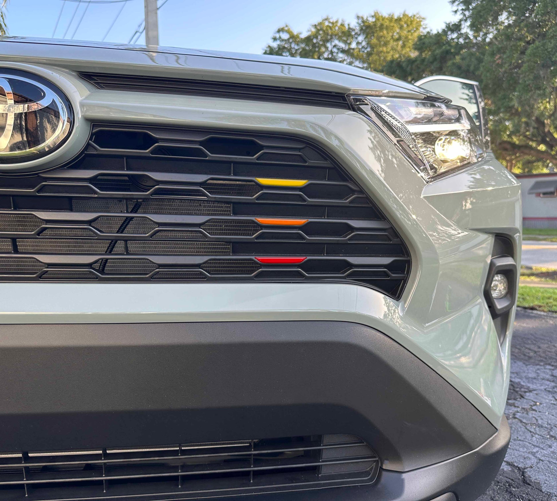 Grille Line Inserts Fits 2019-2025 Toyota Rav4 by Tufskinz.com