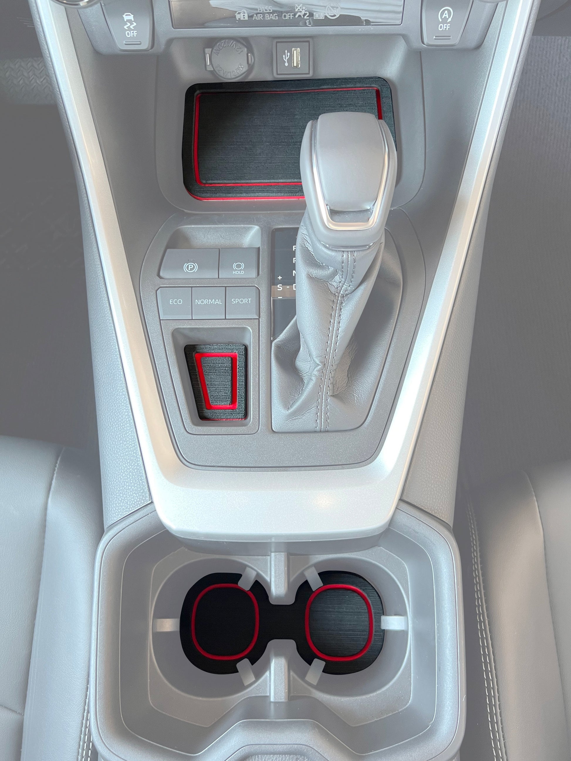 Center Console Foam Inserts Fits 2019-2025 Toyota Rav4 by Tufskinz.com