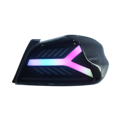 OLM Y-Spec LED Taillights (Smoke Lens White Optic w/RGB) - 2015-2021 WRX / STI by MYX Automotive