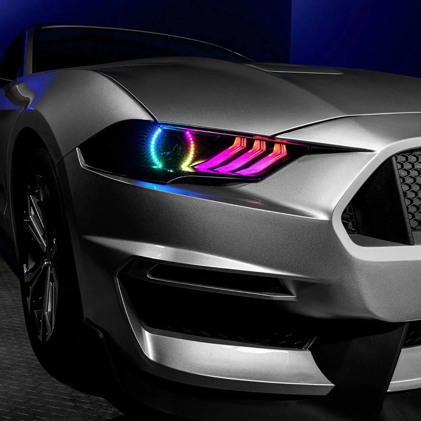 ORACLE Lighting 2018-2023 Ford Mustang "Black Series" Dynamic ColorSHIFT LED Headlights w/ Sequential Turn Signal by ORACLE Lighting