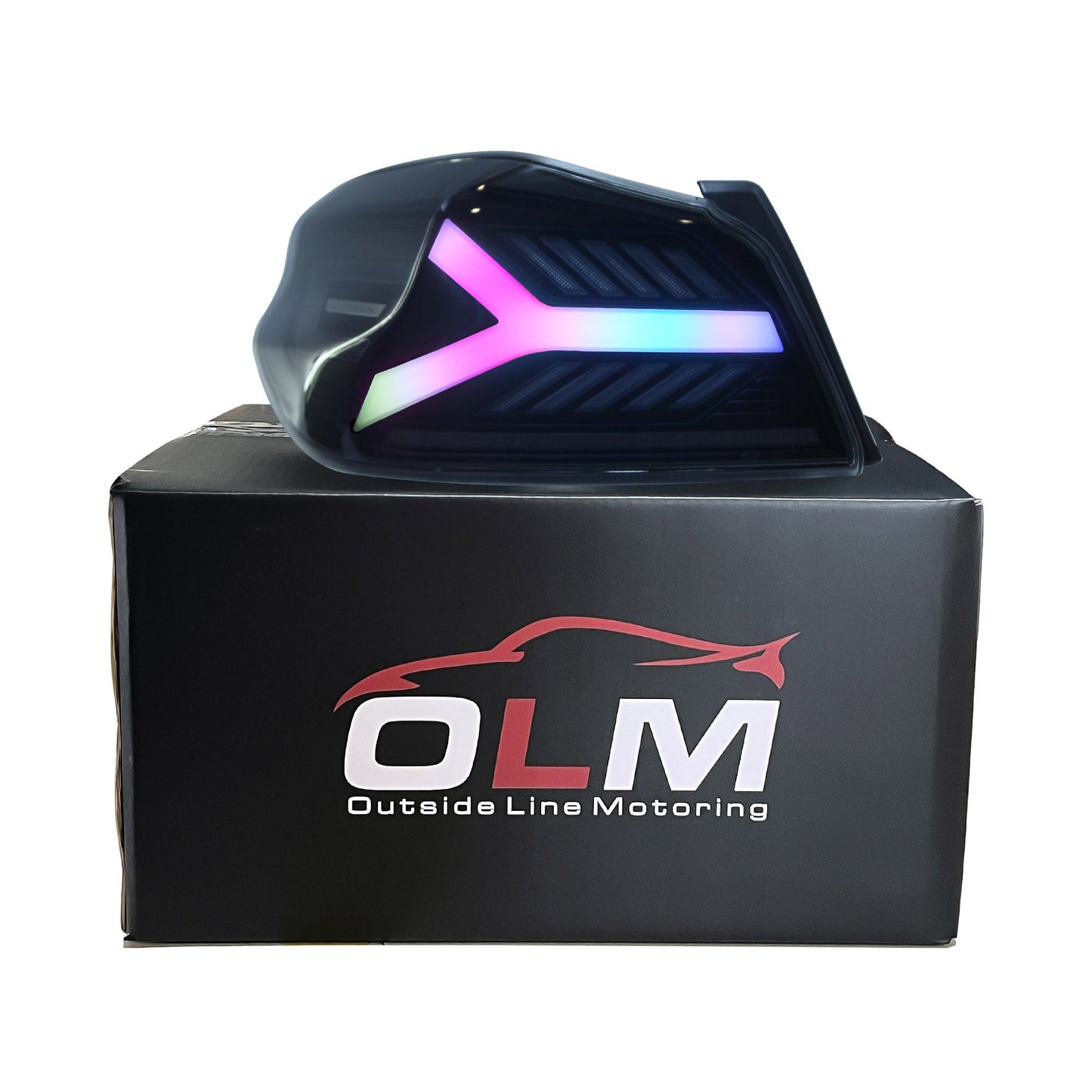 OLM Y-Spec LED Taillights (Smoke Lens White Optic w/RGB) - 2015-2021 WRX / STI by MYX Automotive