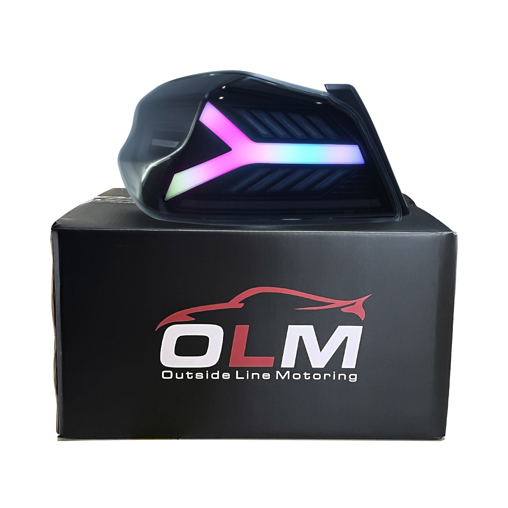 OLM Y-Spec LED Taillights (Smoke Lens White Optic w/RGB) - 2015-2021 WRX / STI by MYX Automotive