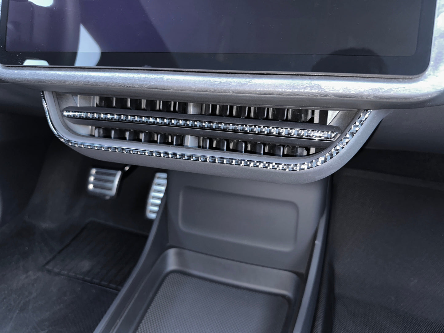 Center A/C Vent Line Accent Trim Fits 2022-2026 Rivian R1T by Tufskinz.com