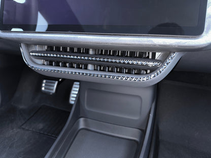 Center A/C Vent Line Accent Trim Fits 2022-2026 Rivian R1T by Tufskinz.com