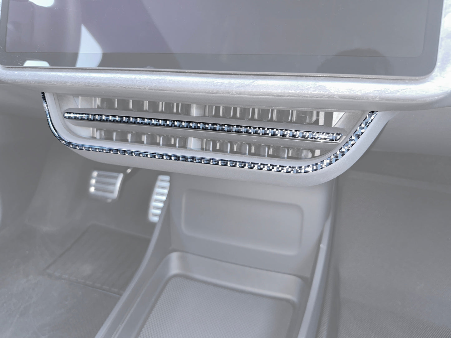 Center A/C Vent Line Accent Trim Fits 2022-2026 Rivian R1T by Tufskinz.com
