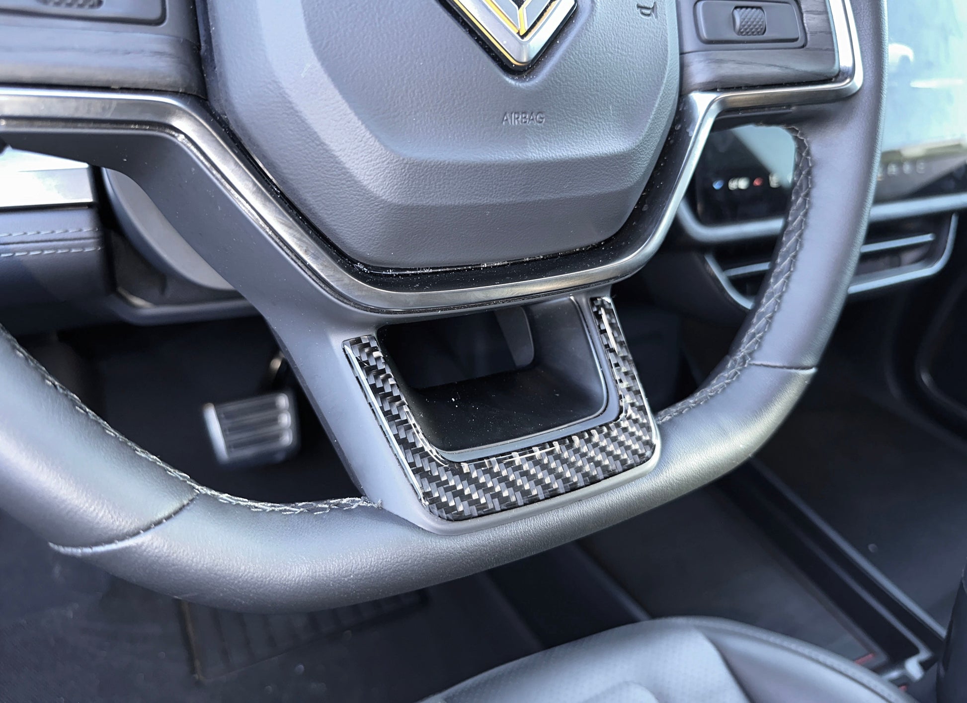 Steering Wheel Accent Trim Fits 2022-2026 Rivian R1T by Tufskinz.com