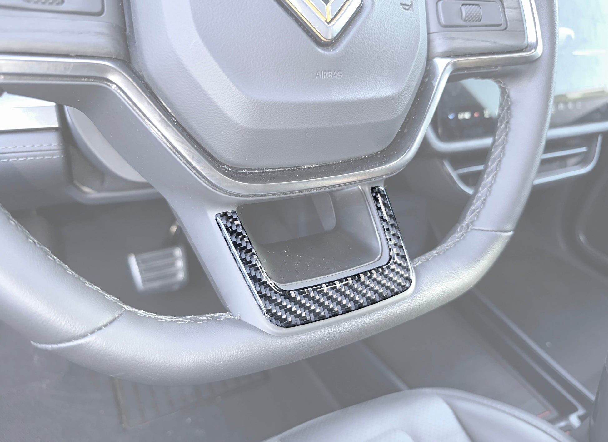 Steering Wheel Accent Trim Fits 2022-2026 Rivian R1T by Tufskinz.com