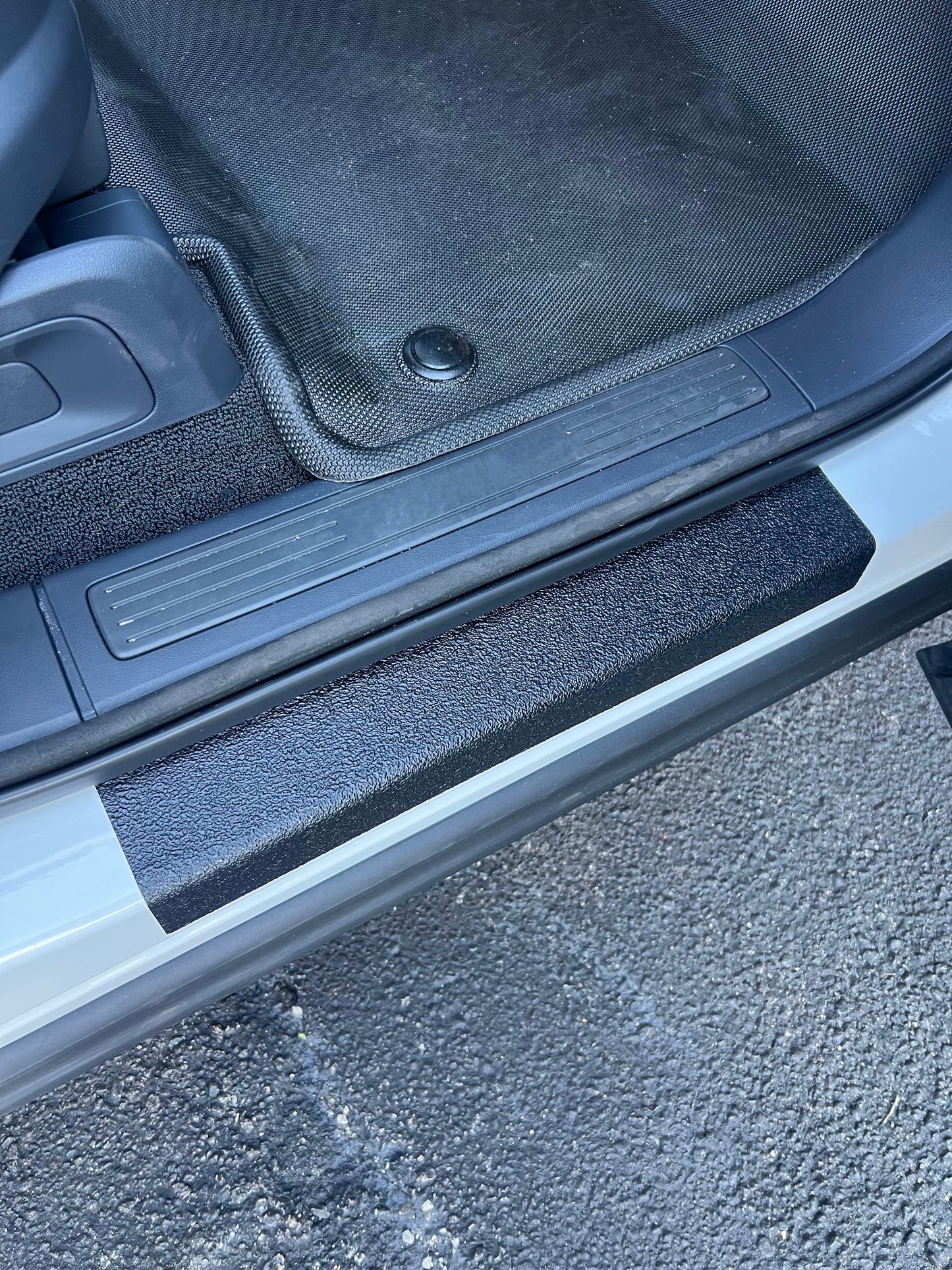 Textured Front Door Sill Overlays Fits 2022-2026 Rivian R1T & R1S by Tufskinz.com
