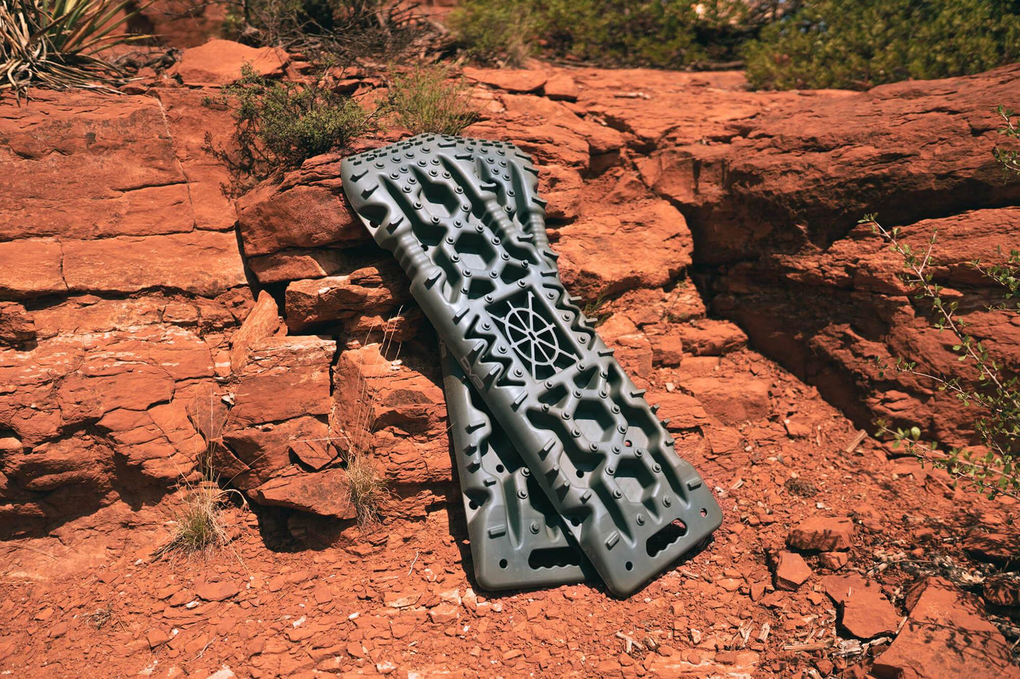 Traction Boards with Bag; Olive; Pair by DV8 Offroad