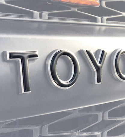 Grille Letter Overlays Fits 2010-2024 Toyota 4Runner by Tufskinz.com