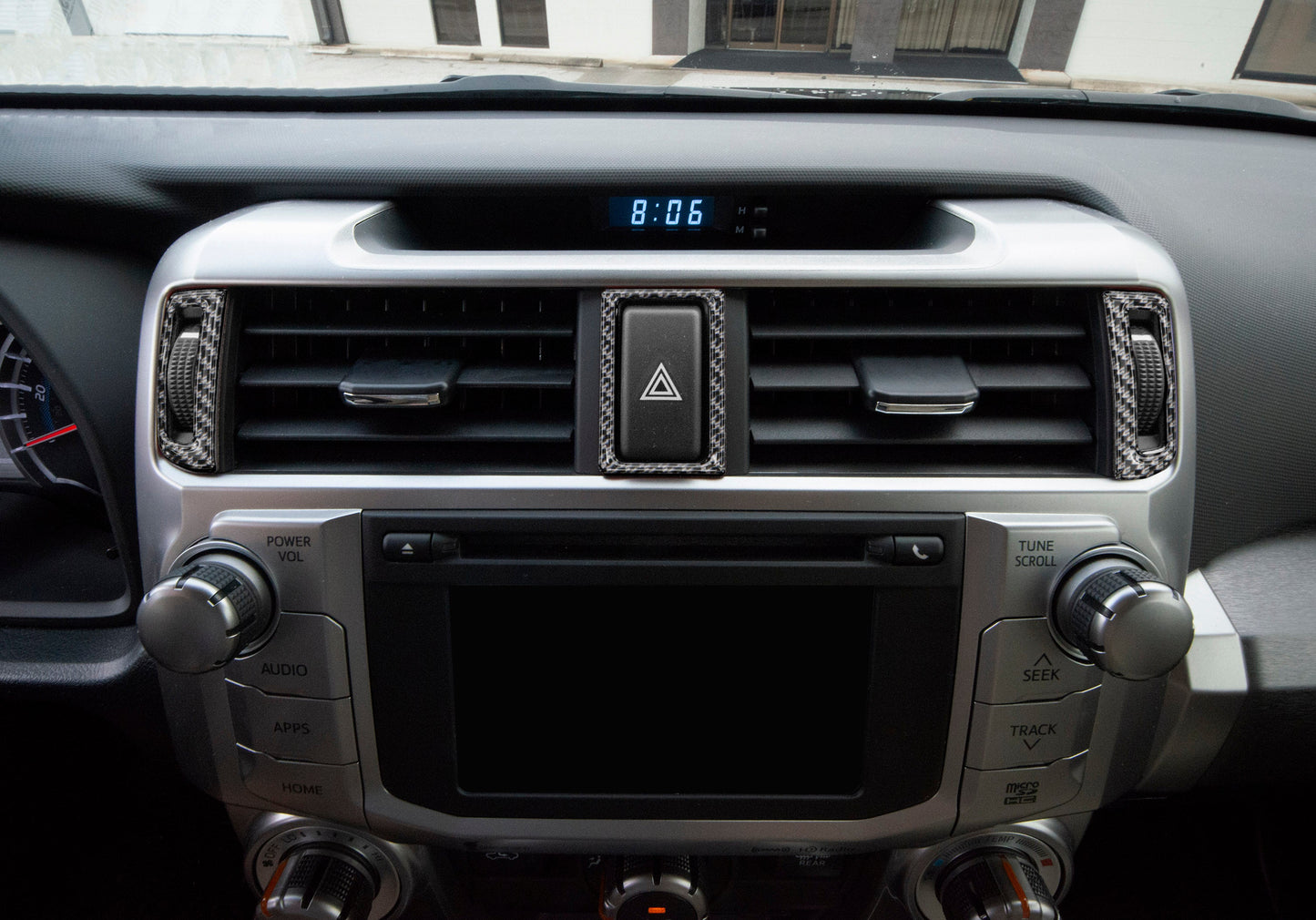 Center Air Vent Accent Trim Fits 2014-2024 Toyota 4Runner by Tufskinz.com