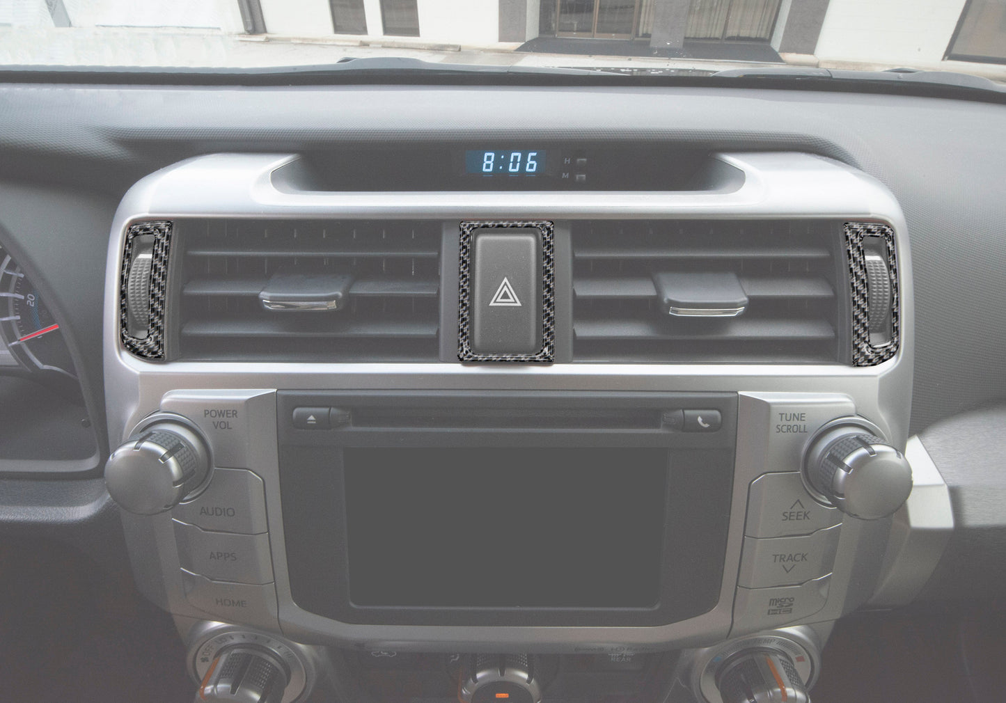 Center Air Vent Accent Trim Fits 2014-2024 Toyota 4Runner by Tufskinz.com