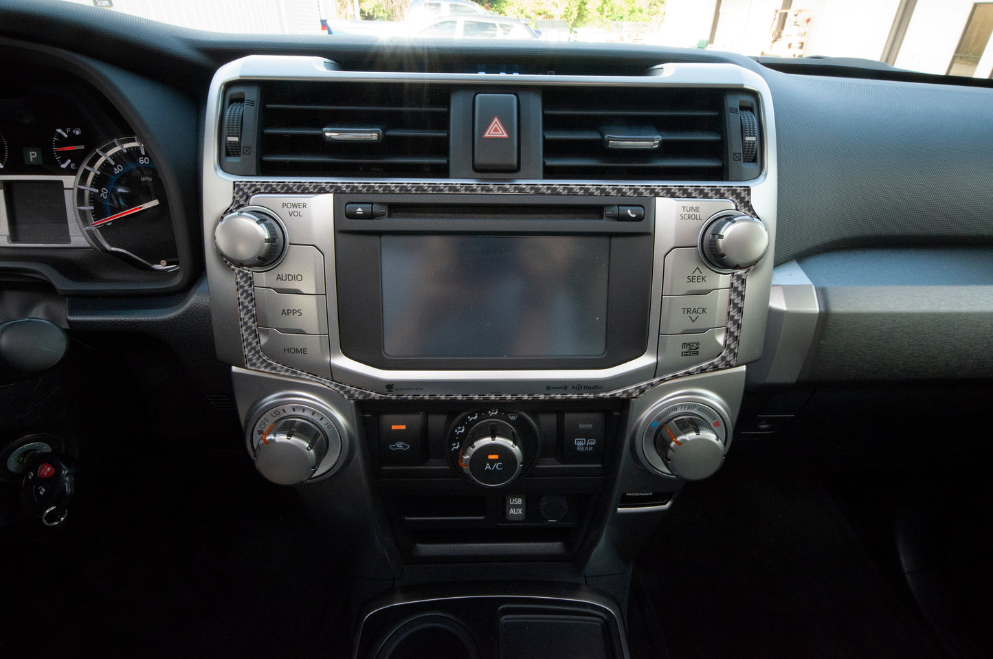 Navigation/CD Player Outer Radio Display Accent Fits 2014-2024 Toyota 4Runner by Tufskinz.com