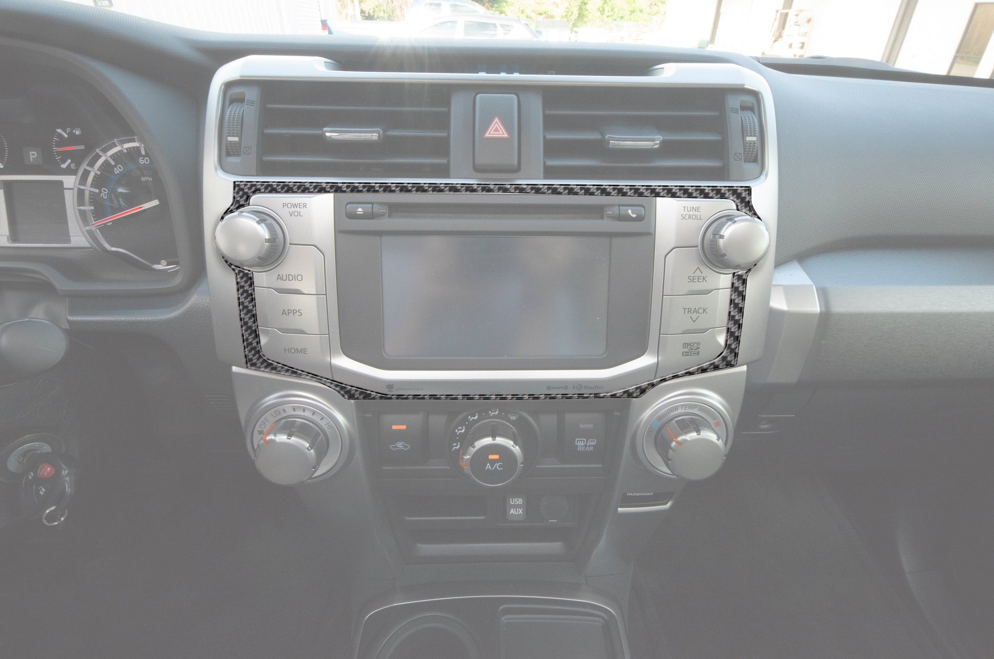 Navigation/CD Player Outer Radio Display Accent Fits 2014-2024 Toyota 4Runner by Tufskinz.com