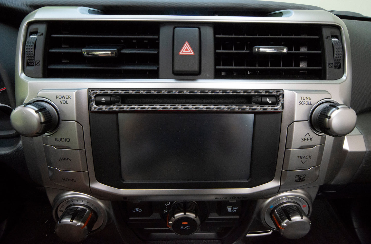 Upper Radio Display Accent Trim Fits 2014-2024 Toyota 4Runner by Tufskinz.com