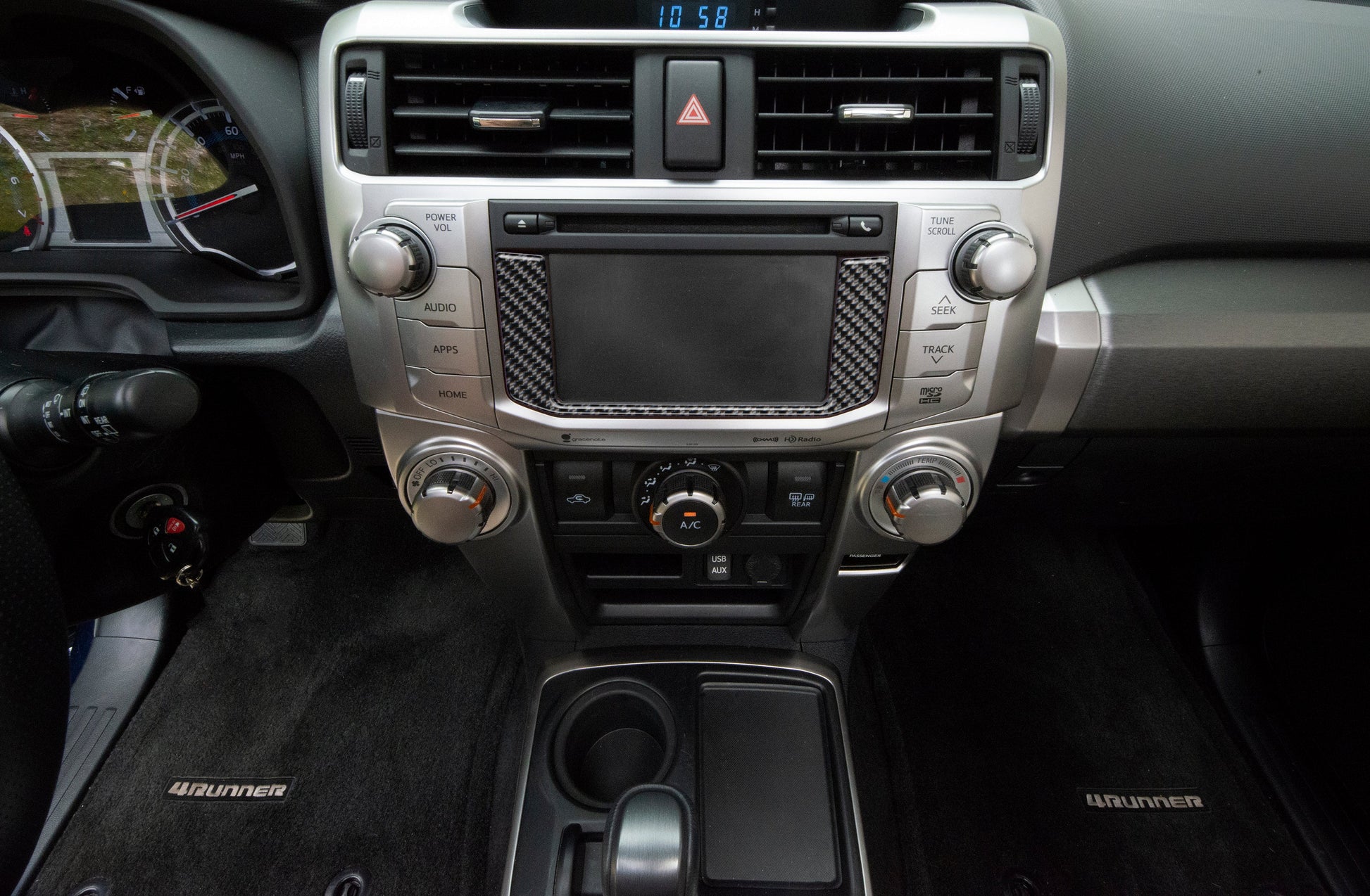 Lower Radio Display Accent Trim Fits 2014-2024 Toyota 4Runner by Tufskinz.com