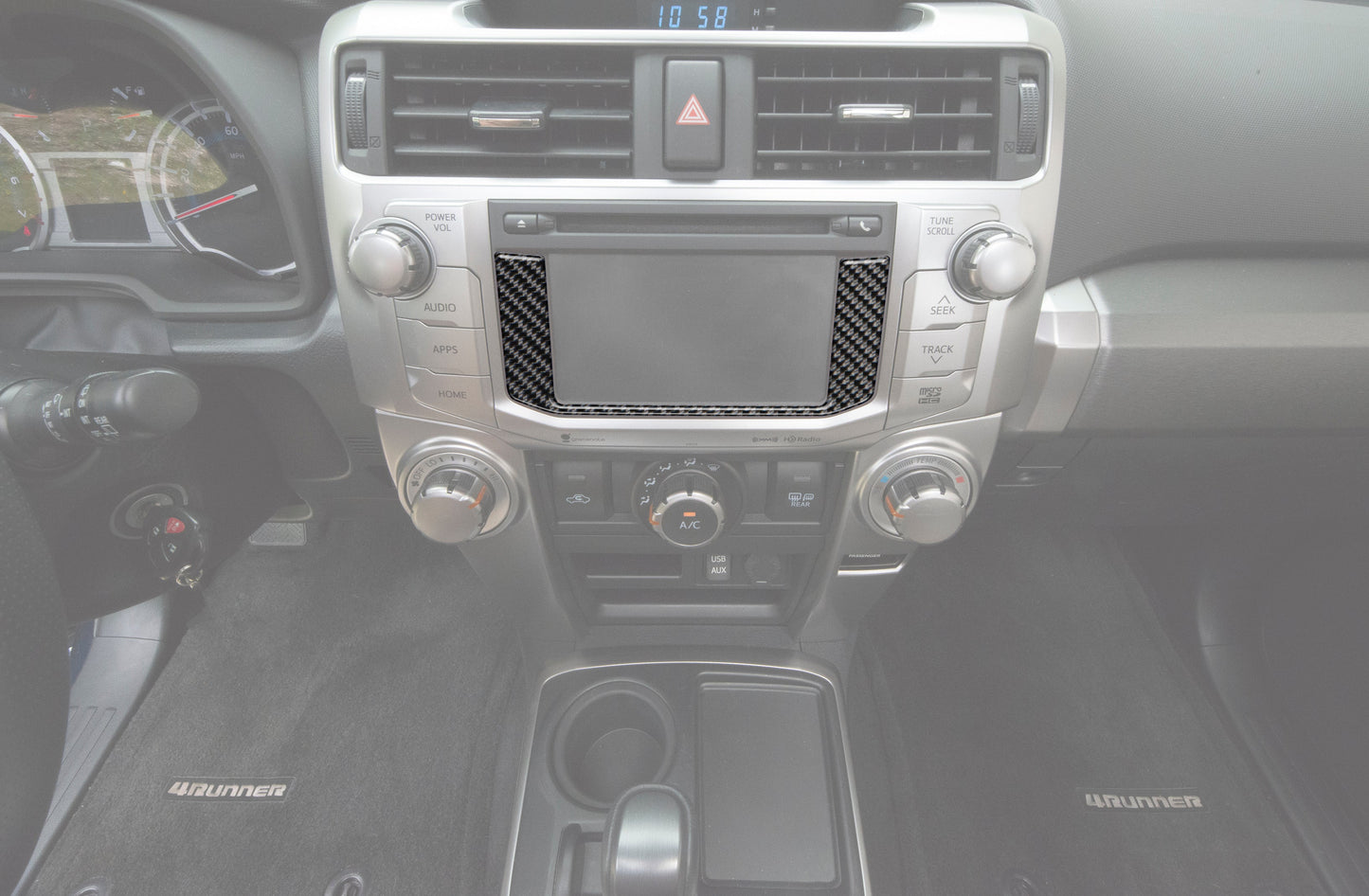 Lower Radio Display Accent Trim Fits 2014-2024 Toyota 4Runner by Tufskinz.com