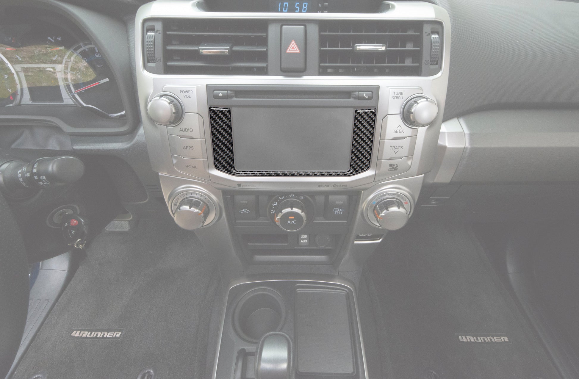Lower Radio Display Accent Trim Fits 2014-2024 Toyota 4Runner by Tufskinz.com