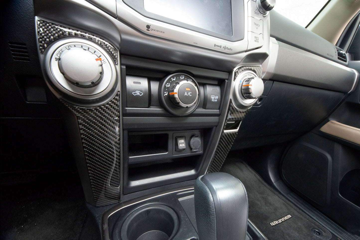 Side of Climate Control Accent Trim Fits 2014-2024 Toyota 4Runner by Tufskinz.com