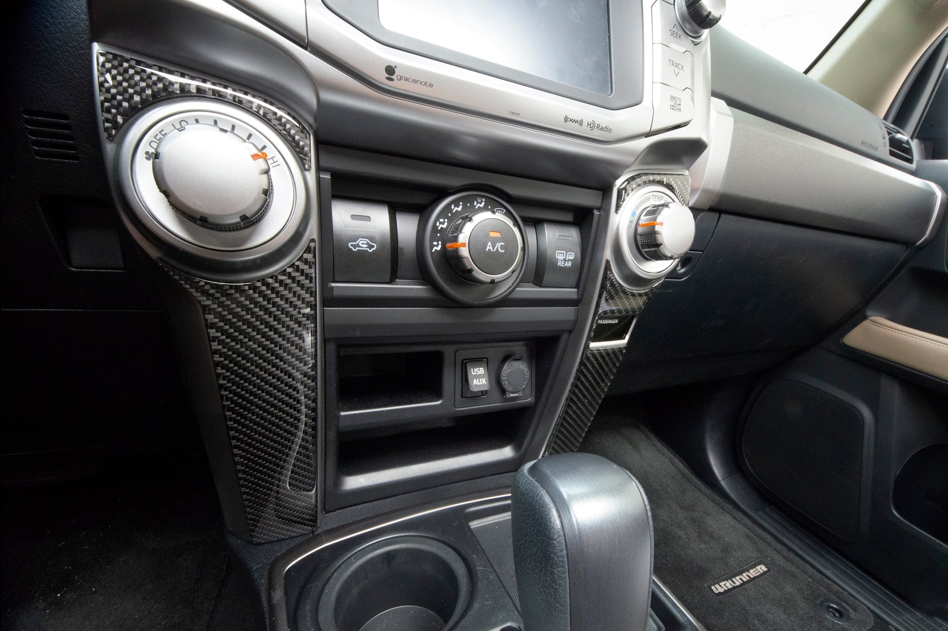 Side of Climate Control Accent Trim Fits 2014-2024 Toyota 4Runner by Tufskinz.com